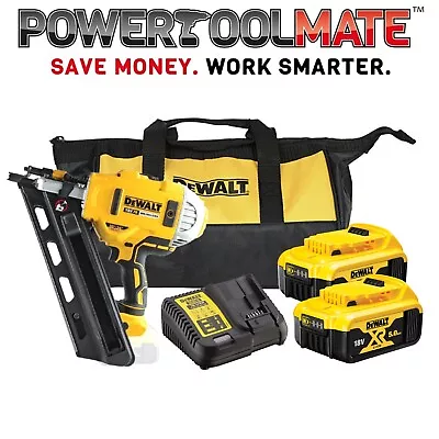 £462.99 • Buy Dewalt DCN692P2 Brushless Cordless 18v Gasless Framing Nailer C/w 5Ah Batteries