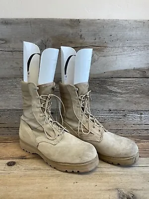 MENS MILITARY DESERT SUEDE STEEL TOE BOOTS  Sz 11R • $34.99