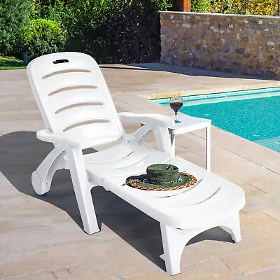 $169.90 • Buy Outdoor Sun Lounge Folding Lounger Day Bed Recliner Chaise Beach Chair Furniture