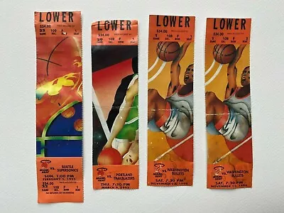 Lot (4) 1994-95 Miami Heat Tickets Bullets Sonics Trailblazers • $6