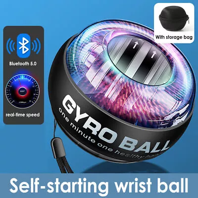 Auto-Start LED Power Gyro Force Wrist Hand Ball Arm Exerciser Relieve Pressure • $13.53