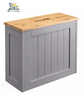 £24.99 • Buy Grey Slimline Wooden Grey Free Standing Toilet Roll Paper Tissue Holder Storage