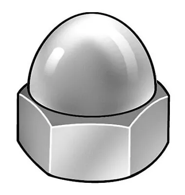 Zoro Select Cpb011 Standard Crown Cap Nut 3/8 -24 316 Stainless Steel Plain • $5.19