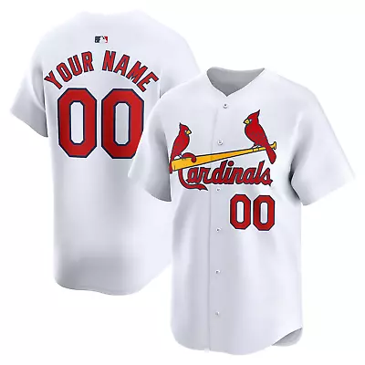 Custom White St Louis Team Cardinals 3D Print Jersey Team Baseball NOT STITCHED • $32.90