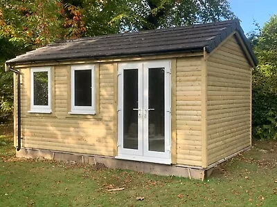 4X2 TIMBER FRAMED WORKSHOP SUMMERHOUSE SHED GYM Pvc Windows Doors 4x2 Tiled Roof • £5370