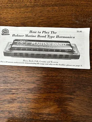 Marine Band Harmonica M. Hohner No. 1896 Key Of C • $25
