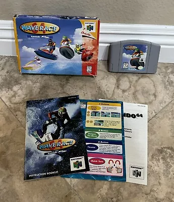 Nintendo 64 N64 Wave Race Complete In Box CIB Manual Inserts 1996 • $50