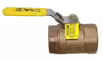 2  Apollo 70-108-27 Bronze Threaded Ball Valve Ss Locking Handle 600# New • $79