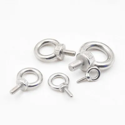 Lifting Eye Bolt / Eye Nuts 304 Stainless Steel M3 M4 M5 M6 M8 M10 M12 M14 - M30 • £1.19