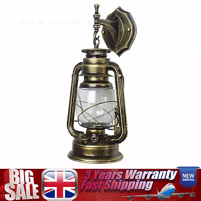 E27 Outdoor Vintage Antique Rustic Lantern Lamp Retro Wall Sconce Light Fixture • £25.62