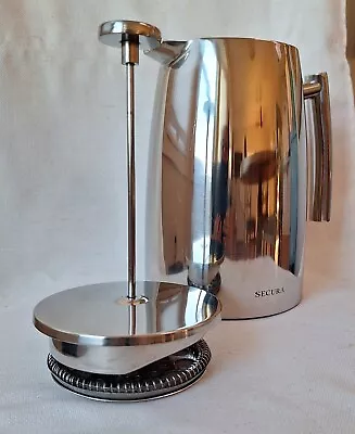 SECURA French Press Coffee Maker 50-Ounce 18/10 Stainless Steel Insulated Used • $17.99