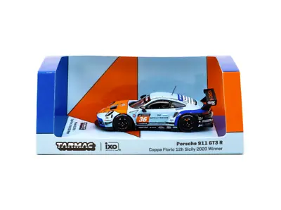 Tarmac Works IXO 1:64 Porsche 911 GT3 R COPPA FLORIO 12H Sicily 2020 #36 Winner • $28.99