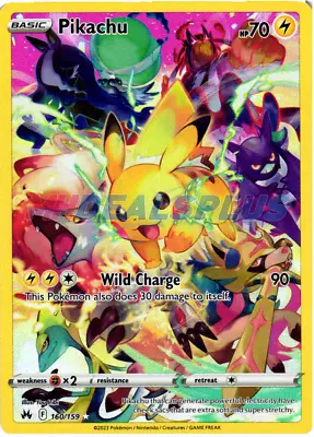 $49.95 • Buy NM Pokemon Crown Zenith Pikachu Full Art Secret Rare 160 #160/159