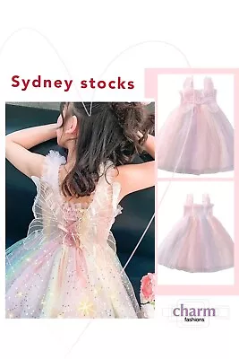 $29.95 • Buy Fairy Princess Costume Dressup Birthday Party Pink Blue Fairy Dress 2-8 Years