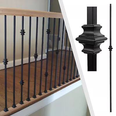 2*10* 1/2  Iron Balusters Single Knuckle Twist Spindles Metal Stair Parts Hollow • $134.21