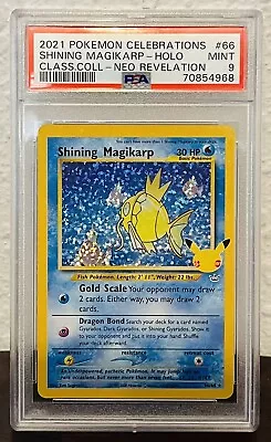 2021 Pokémon Celebrations Classic Collection Shining Magikarp PSA 9 Mint • $25.99