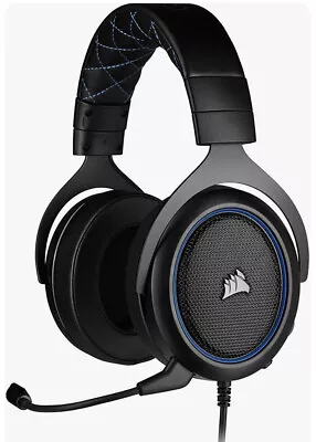 Corsair HS50 Pro Stereo Wired Gaming Headset- Black & Blue • £25.54