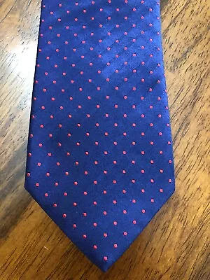 Thomas Pink Blue With Red Polka Dots 100% Silk Necktie Men’s Tie • $15