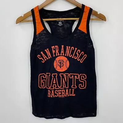 Campus Lifestyle Tank Top Women's S Black Orange San Francisco Giants Baseball • $2.59