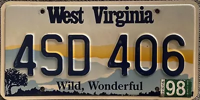 1998 West Virginia License Plate FREE SHIPPING • $16.98