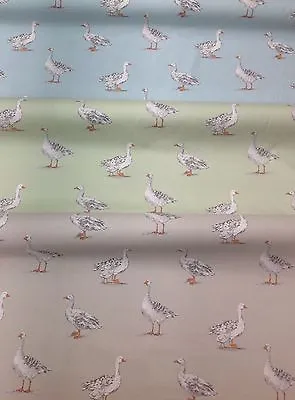 £6.50 • Buy Clarke And Clarke.GEESE Cotton Print Fabric. For Upholstery/Curtains/Crafts