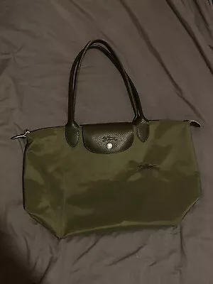 Longchamp Le Pliage Khaki Green Handbag - Medium • £35