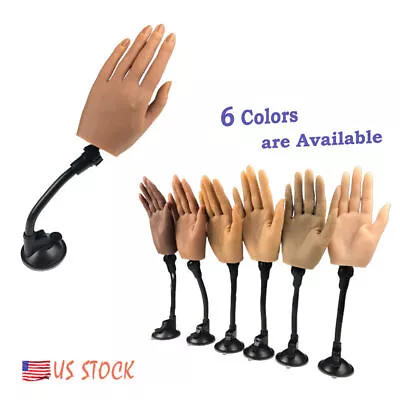 Silicone Hand Model Nail Practice Hand With Desktop Stand Display Realistic • $38.72