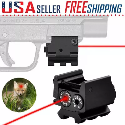 Tactical Red Dot Laser LED Flashlight Sight Combo For 20mm Rail Mini Pistol Gun • $10.30