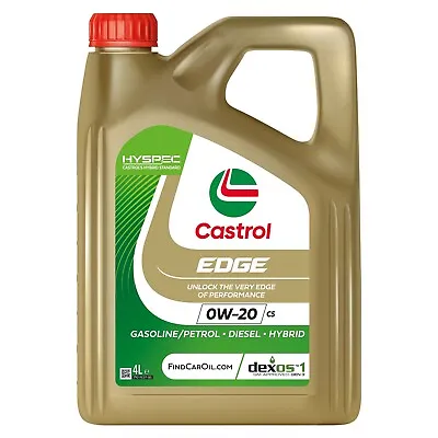Castrol EDGE Titanium 0W-20 0w20 C5 Fully Synthetic Car Engine Oil - 4 Litre 4L • £50.99