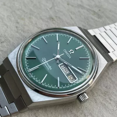 Vintage Omega Seamaster BB Automatic Day Date Green Dial 1020 Cal Mens Watch • $1699.99