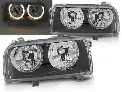 ✅ Smoked Angel Eye Headlight Set VW Vento/Jetta Mk3 FREE SHIPPING ✅ • $435