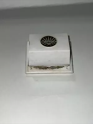 Vintage ART DECO Celluloid White RING BOX  Detailed Buffalo Jewelry Co. • $20