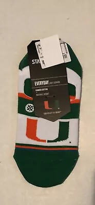 NWT NCAA Stance Invisible Socks Med. 6 - 8.5  Miami Huricanes • $9.99