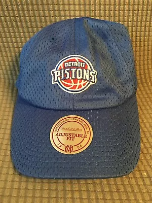 New Detroit Pistons Mitchell And Ness Snapback Hat Cap Blue Mesh 2013 Ships Free • $25