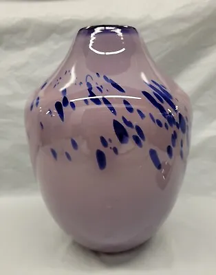 Murano Glass Vase Violet And Cobalt 9 Inch #4048 • $52.87