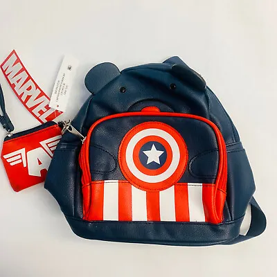 Marvel Captain America Mini Backpack With Coin Purse NEW Bear • $24.99