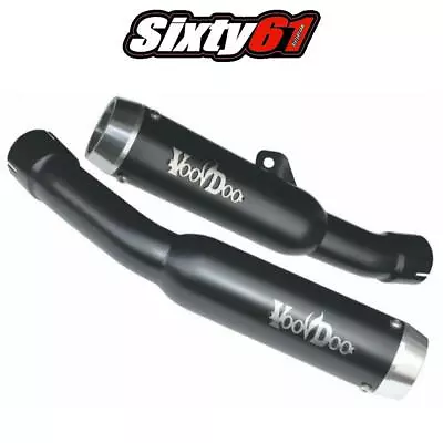 Voodoo Exhaust ZX14R 2012-2022 2023 2024 Black Kawasaki ZX14 Mini Meg Dual Steel • $584.99