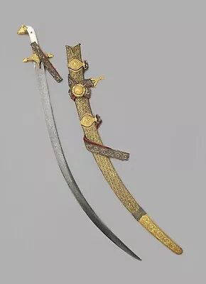 Shamshir Of Maharaja Ranjit Singh With Gold On Scabbard And Handle • $18000