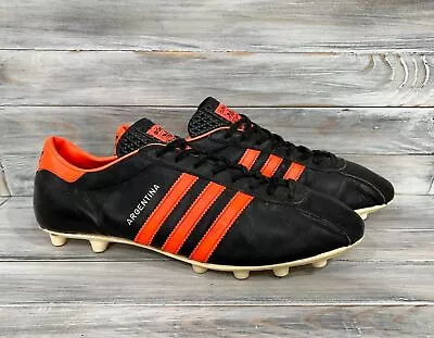 Vintage Adidas Argentina Men's Football Cleats Boots MadeInYugoslavia Orange • $247.49