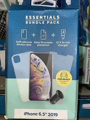 ESSENTIALS BUNDLE PACK IPhone 6.5 (SCREEN PROTECTOR CASECAR CHARGER) • £3.24