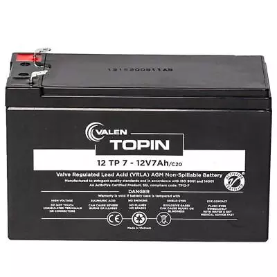 Valen Topin AGM 12v 7Ah Deep Cycle Battery • $29.95