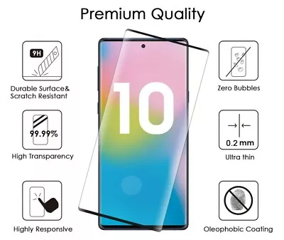 Lot Full Cover Tempered Glass Screen Protector For Samsung Galaxy S10+ S10e N10 • $179.99