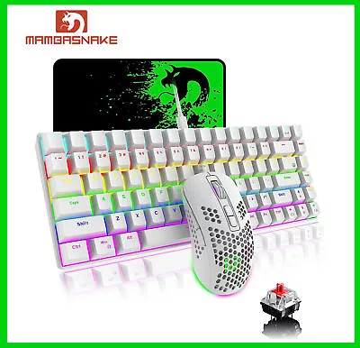 Mechanical Gaming Keyboard Mouse Combo Rainbow Backlit+6400DPI Programmable Mice • $39.99