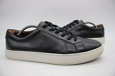 New Republic By Mark Mcnairy Sneaker Men 11.5 Black Leather Lace Up Low Top Shoe • $31.96