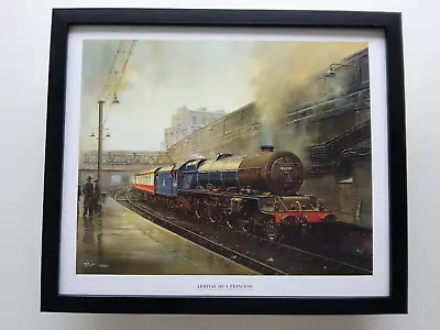 Malcolm Root Steam Train Print 'Arrival Of A Princess'  FRAMED • £24.95