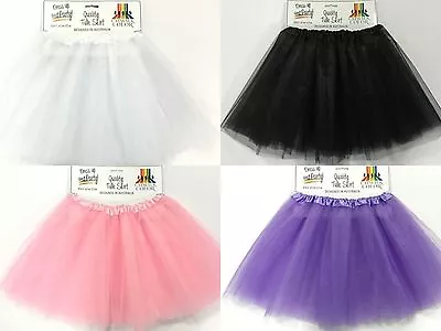 Tulle Tutu Skirt 80s Colour Women Costume Pale Pink Black White Lilac Ballet  • $13