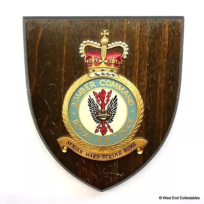 RAF Bomber Command Squadron Station Plaque Shield Crest Badge Royal Air Force A • £82.49