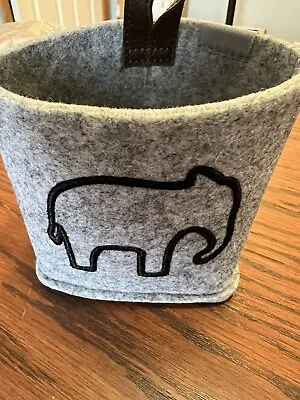 Thirty One Gifts 31 Felt Hanging Bin NEW Grey With Elephant New In Plastic • $16