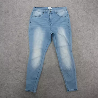 Mudd Jeans Women's 16 Blue Light Wash High Rise Skinny Jeans • $14.99