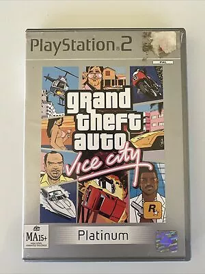 GTA Grand Theft Auto : Vice City - Sony PS2 PAL Game Complete With Manual & Map • $16.95